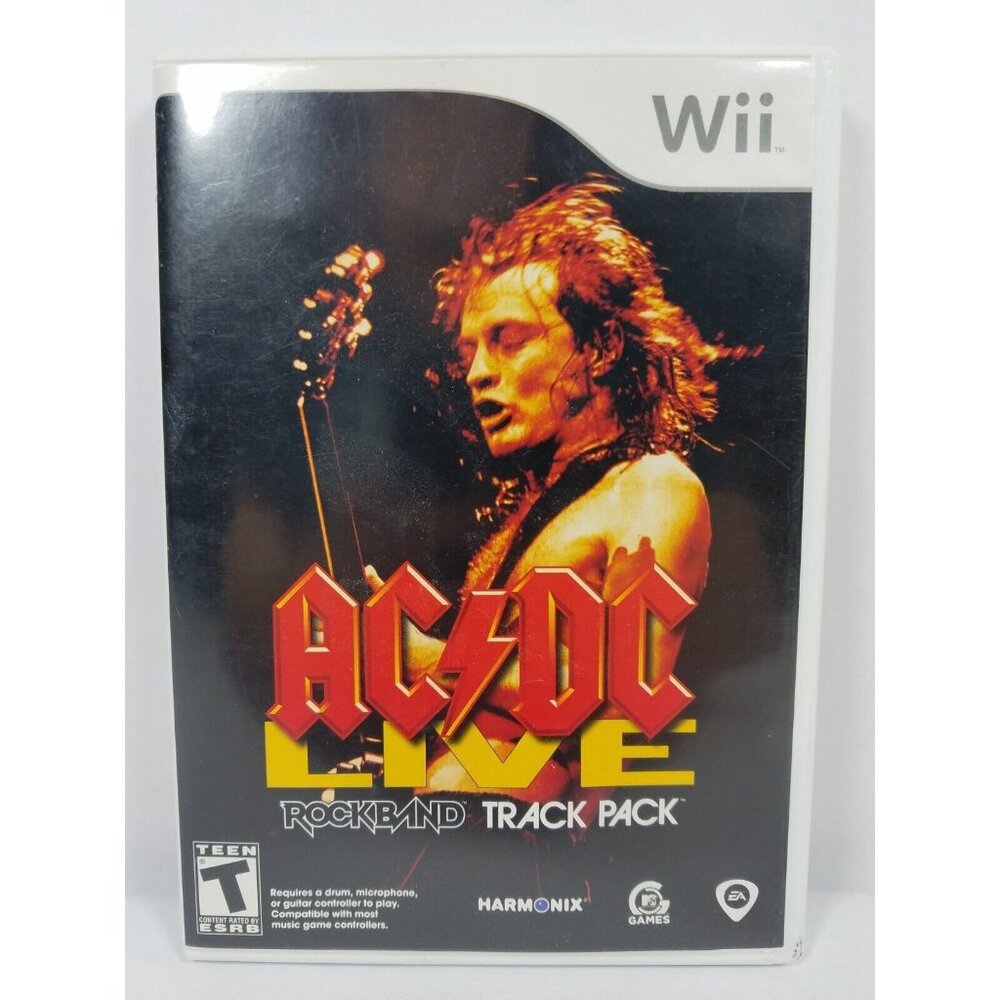 Wii Rock Band Track Pack AC/DC Live 2008 Disc Case Cover Art